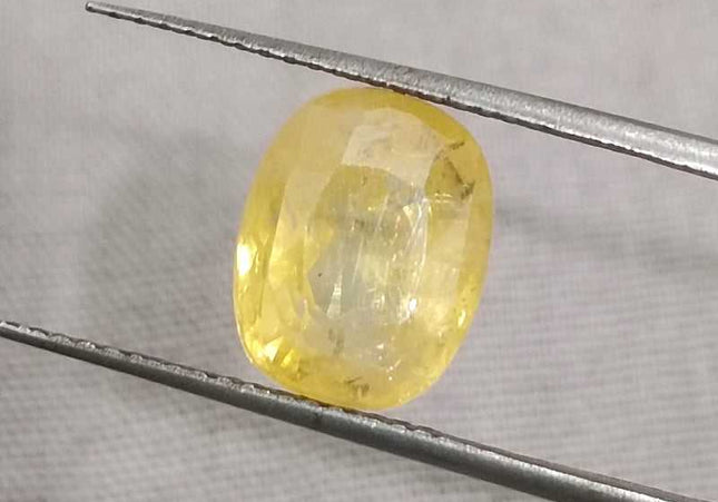AGRL Certified 4.16ct Natural unheated Yellow sapphire, Natural untreated Gemstone