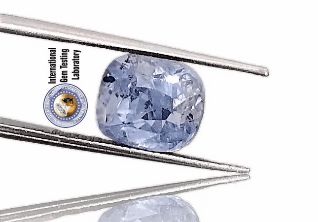 3.68ct Certified Beautiful Full Luster Pastel Blue Ceylon Sapphire, Natural Earth Mined untreated Gemstone - SMSGEMS