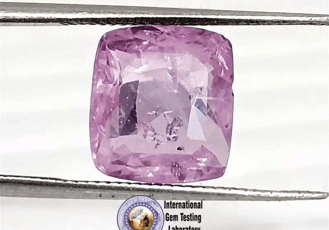 3.96ct Certified Cushion Cut Pink Ceylon Sapphire, Natural Earth Mined untreated Gemstone - SMSGEMS