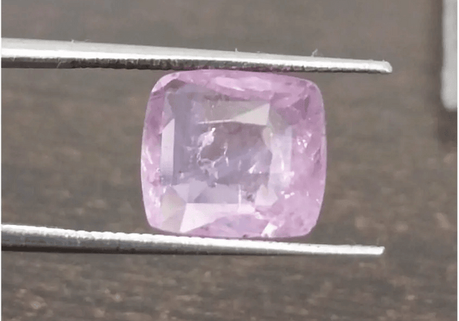 3.96ct Certified Cushion Cut Pink Ceylon Sapphire, Natural Earth Mined untreated Gemstone - SMSGEMS