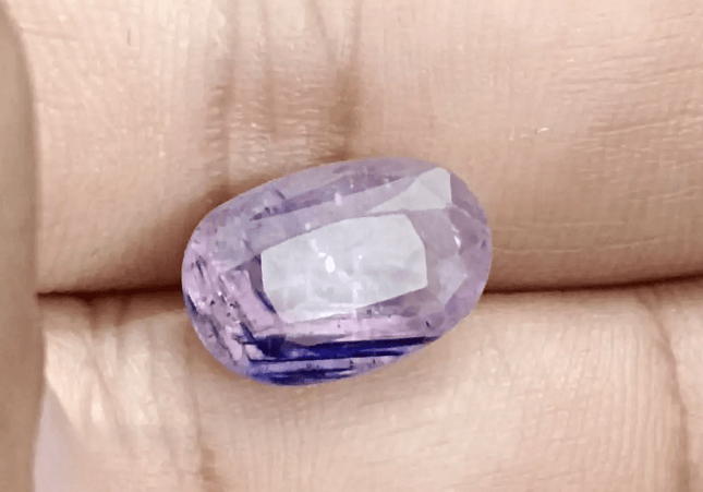 6.54ct Certified Purple Blue Ceylon Sapphire, Natural Earth Mined untreated Gemstone - SMSGEMS