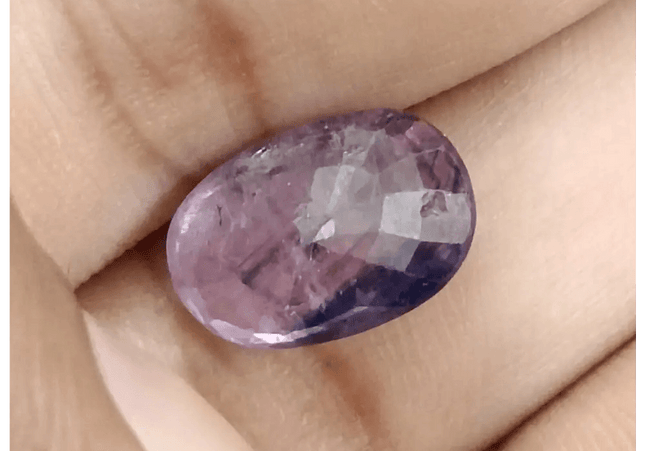 6.54ct Certified Purple Blue Ceylon Sapphire, Natural Earth Mined untreated Gemstone - SMSGEMS