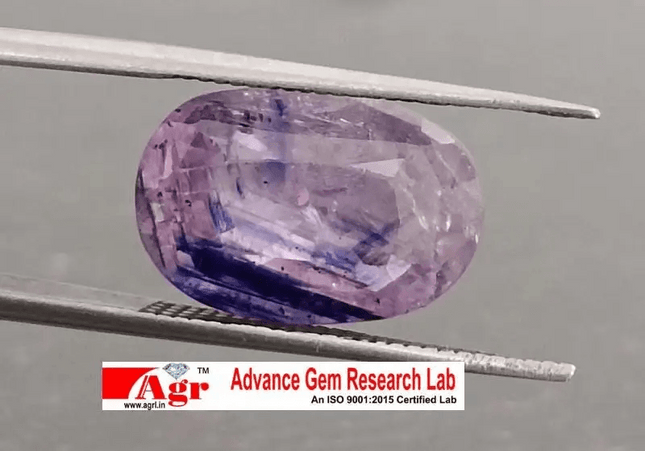 6.54ct Certified Purple Blue Ceylon Sapphire, Natural Earth Mined untreated Gemstone - SMSGEMS