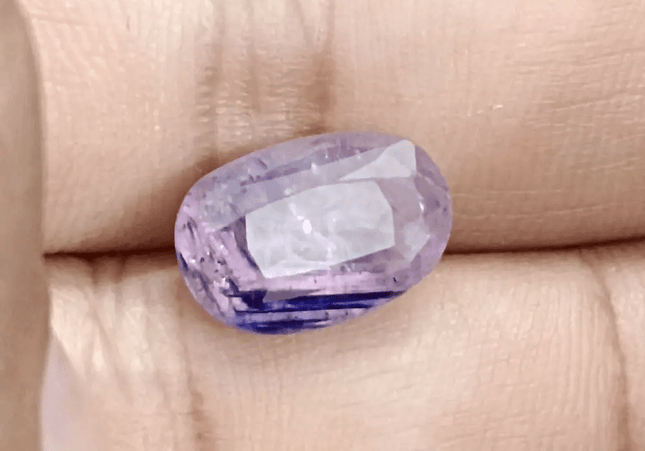 6.54ct Certified Purple Blue Ceylon Sapphire, Natural Earth Mined untreated Gemstone - SMSGEMS