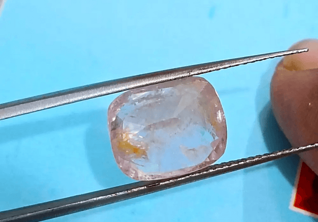 6.71ct IGI Certified Padparadscha Cushion Cut Ceylon Sapphire, Natural Earth Mined unheated Gemstone - SMSGEMS