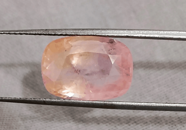 7.88ct IGI Certified Padparadscha Cushion Cut Ceylon Sapphire, Natural Earth Mined untreated Gemstone - SMSGEMS