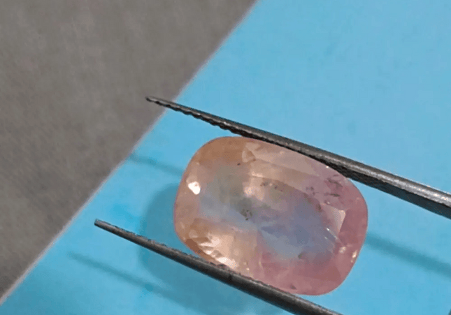 7.88ct IGI Certified Padparadscha Cushion Cut Ceylon Sapphire, Natural Earth Mined untreated Gemstone - SMSGEMS