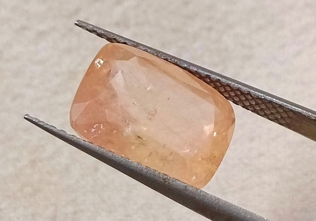 IGI Certified 5.28ct Natural Untreated Padparadscha Sapphire.