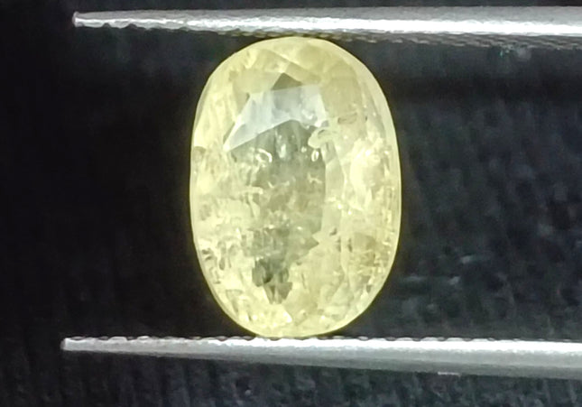 GSI Certified 2.88ct Unheated Yellow Sapphire Natural Untreated Gemstone