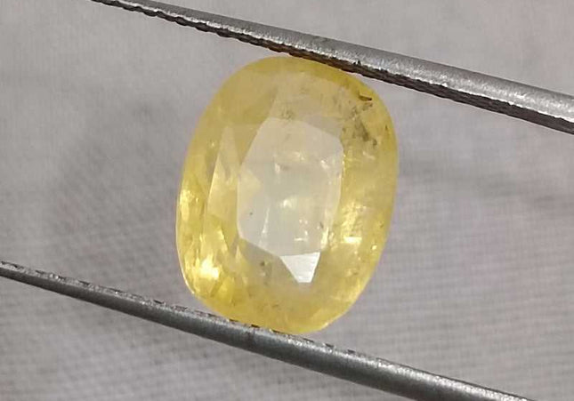 AGRL Certified 4.16ct Natural unheated Yellow sapphire, Natural untreated Gemstone