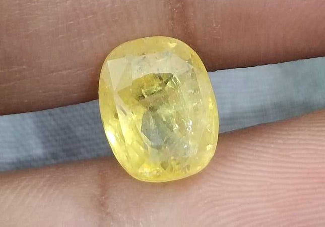 AGRL Certified 4.16ct Natural unheated Yellow sapphire, Natural untreated Gemstone