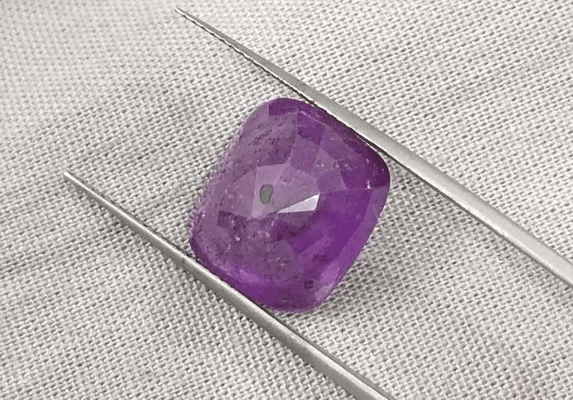 11.59ct Natural Untreated Purple Ceylon Sapphire AGRL Certified - SMSGEMS
