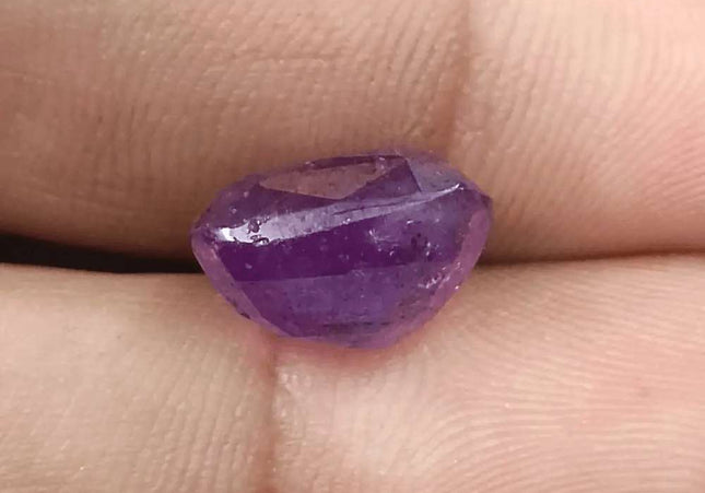 11.59ct Natural Untreated Purple Ceylon Sapphire AGRL Certified - SMSGEMS