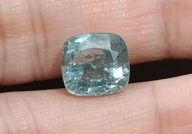 Certified 7.32ct Light Metallic Green Ceylon Sapphire, Natural untreated Gemstone - SMSGEMS