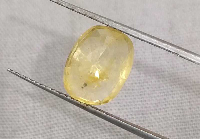 AGRL Certified 4.16ct Natural unheated Yellow sapphire, Natural untreated Gemstone