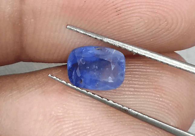 GSI Certified 1.68ct Blue Ceylon Sapphire, Natural Untreated Gemstone - SMSGEMS