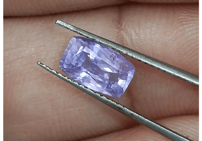 GSI Certified 1.73ct Purplısh Blue Ceylon Sapphire, Natural Untreated Gemstone - SMSGEMS