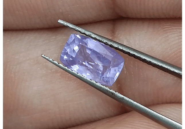 GSI Certified 1.73ct Purplısh Blue Ceylon Sapphire, Natural Untreated Gemstone - SMSGEMS