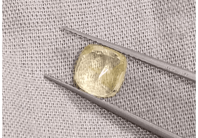 GSI Certified 1.91ct Cushion Cut Yellow Ceylon Sapphire, Natural Untreated Gemstone - SMSGEMS