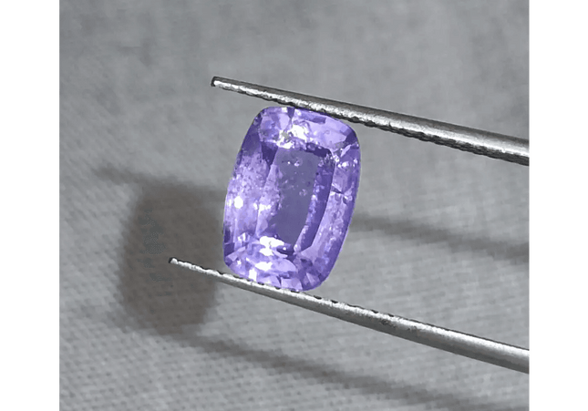 GSI Certified 2.10ct Purplish Blue Sapphire, Natural Untreated Gemstone - SMSGEMS