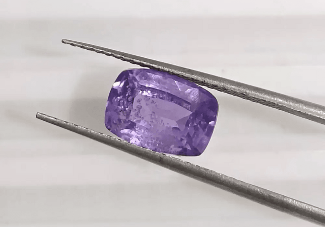 GSI Certified 2.10ct Purplish Blue Sapphire, Natural Untreated Gemstone - SMSGEMS