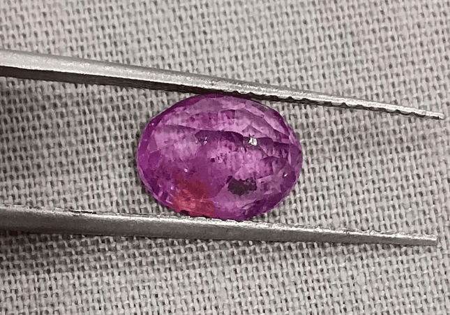GSI Certified 2.13ct Purple Ceylon Sapphire , Natural Untreated Gemstone - SMSGEMS