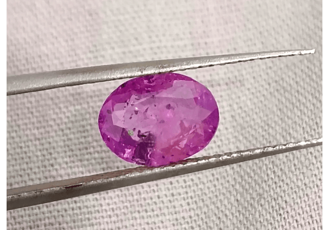 GSI Certified 2.13ct Purple Ceylon Sapphire , Natural Untreated Gemstone - SMSGEMS