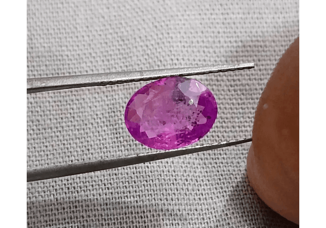 GSI Certified 2.13ct Purple Ceylon Sapphire , Natural Untreated Gemstone - SMSGEMS
