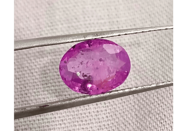GSI Certified 2.13ct Purple Ceylon Sapphire , Natural Untreated Gemstone - SMSGEMS