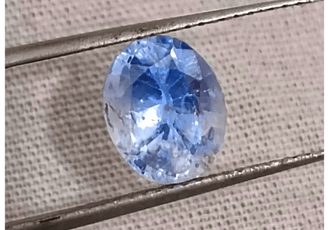 GSI Certified 2.83ct Blue Ceylon Sapphire , Natural Untreated Earth Mined Gemstone - SMSGEMS