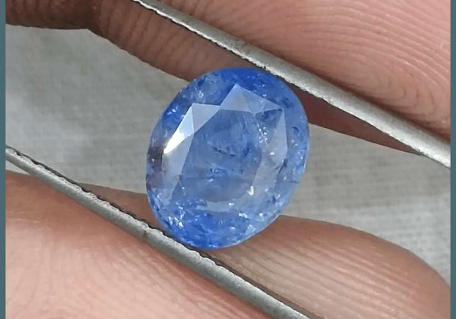 GSI Certified 3.02ct Blue Ceylon Sapphire, Natural Gemstone - SMSGEMS