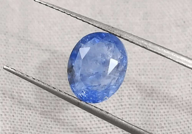 GSI Certified 3.02ct Blue Ceylon Sapphire, Natural Gemstone - SMSGEMS
