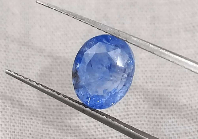 GSI Certified 3.02ct Blue Ceylon Sapphire, Natural Gemstone - SMSGEMS
