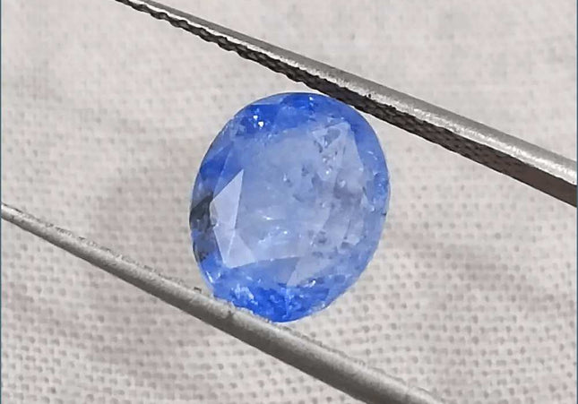 GSI Certified 3.02ct Blue Ceylon Sapphire, Natural Gemstone - SMSGEMS