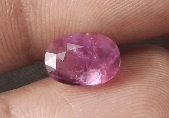 3.29ct GSI Certified Pink Purple Ceylon Sapphire - SMSGEMS