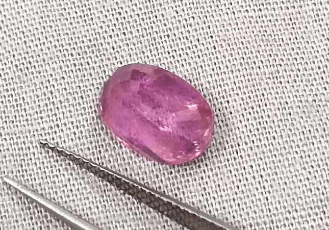 3.29ct GSI Certified Pink Purple Ceylon Sapphire - SMSGEMS