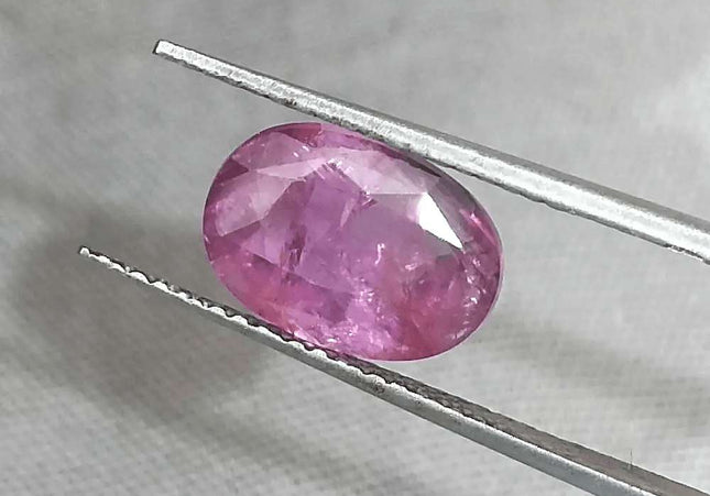 3.29ct GSI Certified Pink Purple Ceylon Sapphire - SMSGEMS