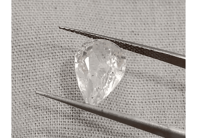 GSI Certified 3.50ct White Sapphire, Natural Untreated Gemstone - SMSGEMS