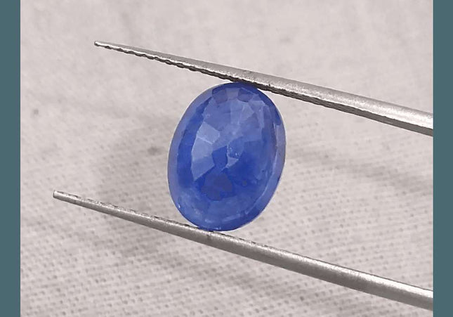 4.15ct Blue Ceylon Sapphire GSI Certified - SMSGEMS