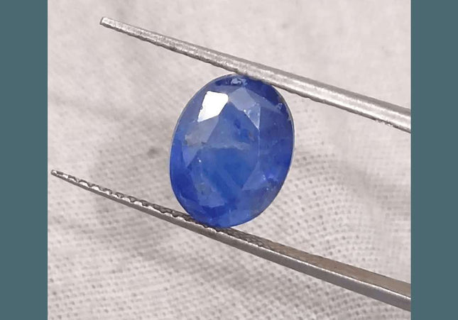 4.15ct Blue Ceylon Sapphire GSI Certified - SMSGEMS