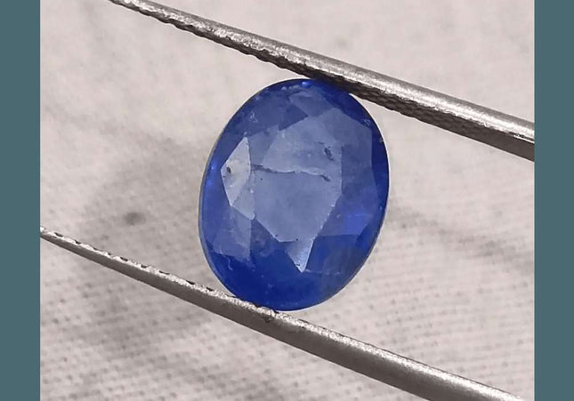 4.15ct Blue Ceylon Sapphire GSI Certified - SMSGEMS
