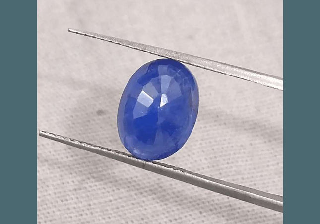 4.15ct Blue Ceylon Sapphire GSI Certified - SMSGEMS