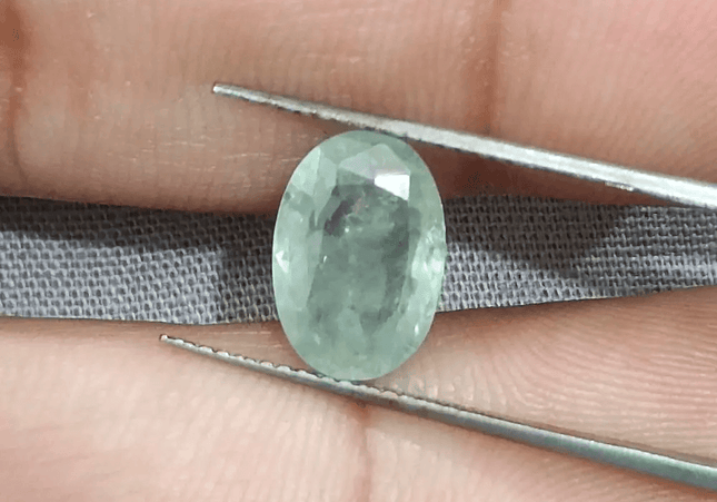 GSI Certified 4.49ct Green Ceylon Sapphire, Natural Untreated Gemstone - SMSGEMS