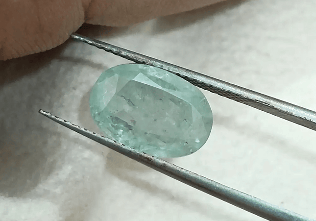 GSI Certified 4.49ct Green Ceylon Sapphire, Natural Untreated Gemstone - SMSGEMS