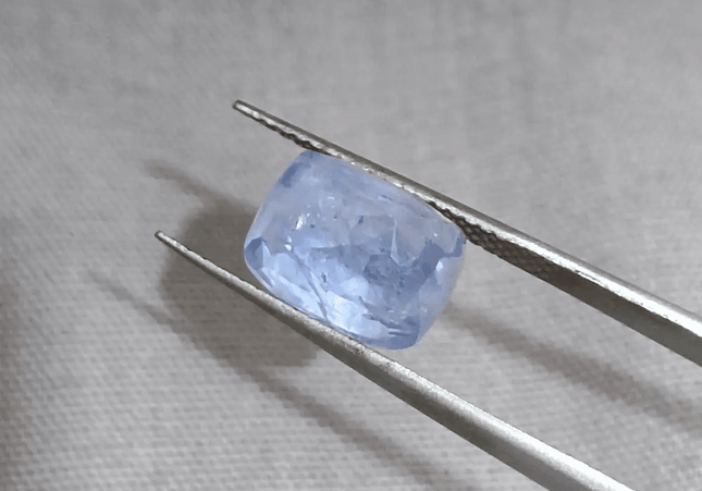 GSI Certified 4.59ct Blue Ceylon Sapphire, Natural untreated Gemstone - SMSGEMS