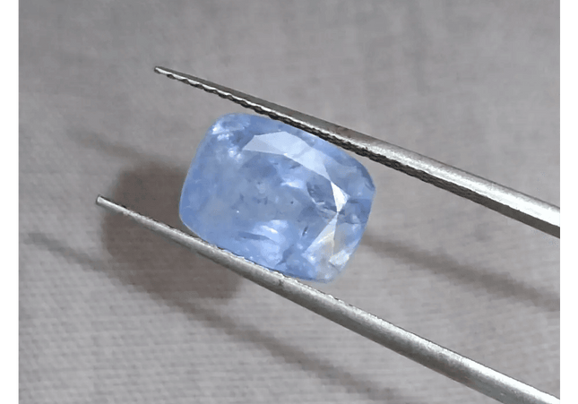 GSI Certified 4.59ct Blue Ceylon Sapphire, Natural untreated Gemstone - SMSGEMS