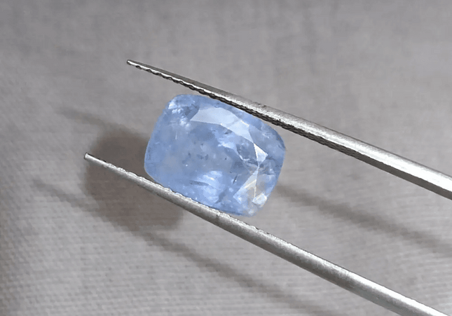 GSI Certified 4.59ct Blue Ceylon Sapphire, Natural untreated Gemstone - SMSGEMS