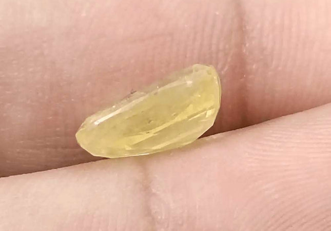 5.44ct Intense Yellow Ceylon Sapphire GSI Certified - SMSGEMS