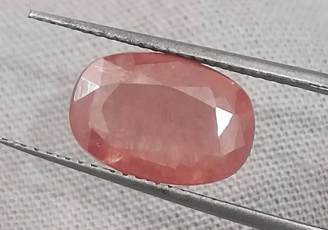 IGI Certified 3.29ct Padparadscha Sapphire, Natural Heated Gemstone - SMSGEMS