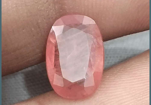 IGI Certified 3.29ct Padparadscha Sapphire, Natural Heated Gemstone - SMSGEMS